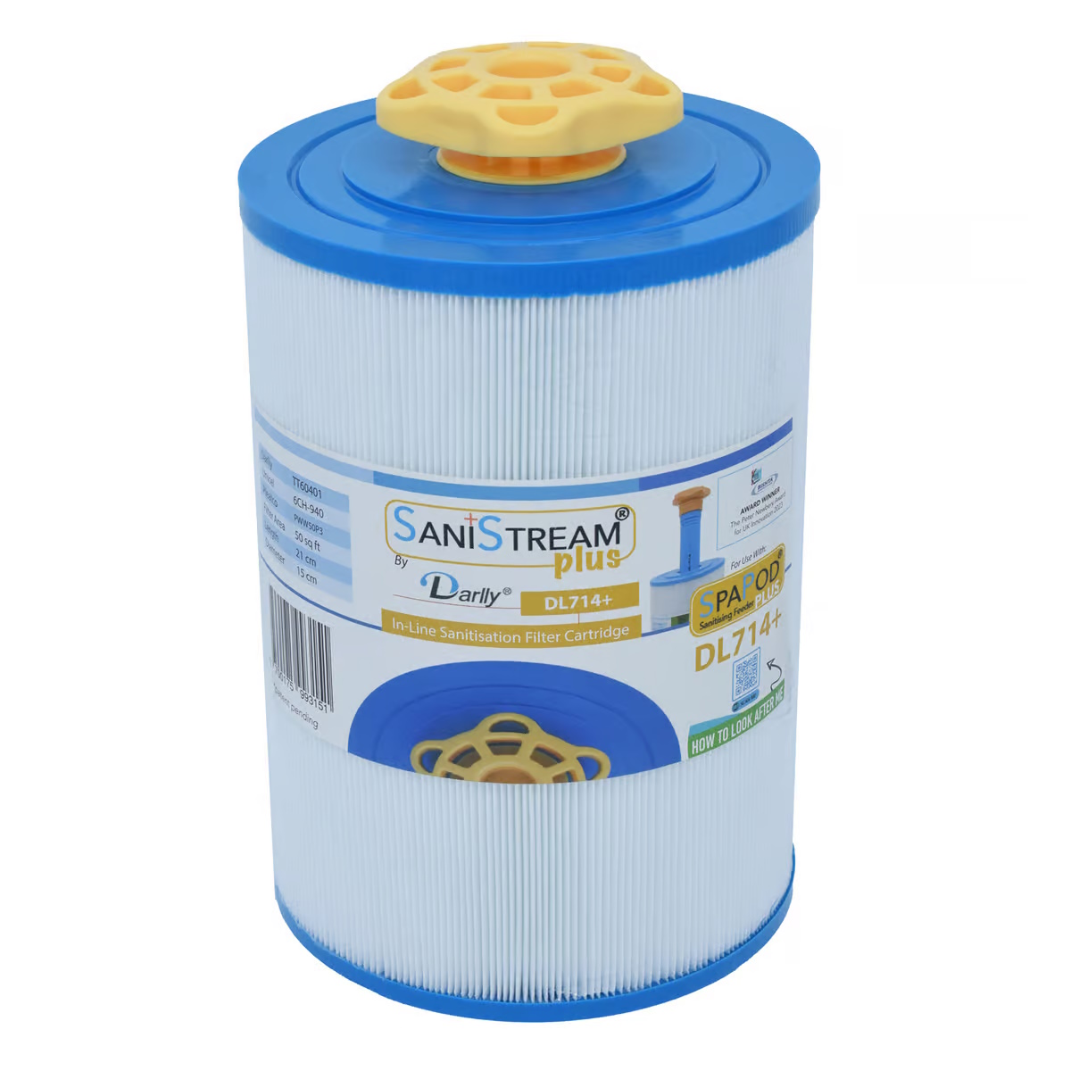 WFS-15DY Darlly® SaniStream® Whirlpool Filter DL714+ (TT60401) - ersetzt PWW50-P3, SC714, WY45, 6CH-940