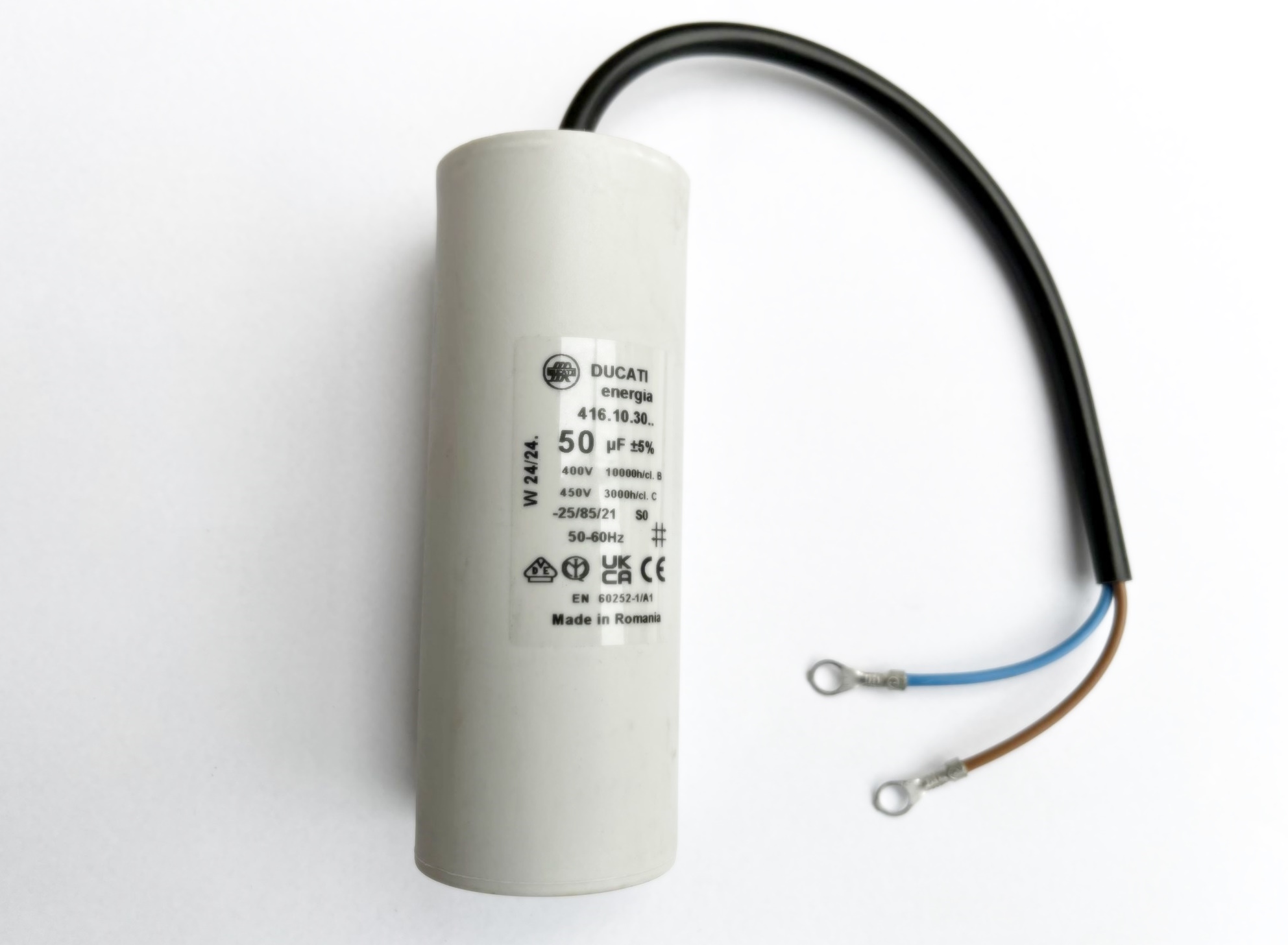 50uF Kondensator - Motorkondensator - Anlaufkondensator (MEC90CAP5) 50uF Kondensator - Motorkondensator - Anlaufkondensator (MEC90CAP5)