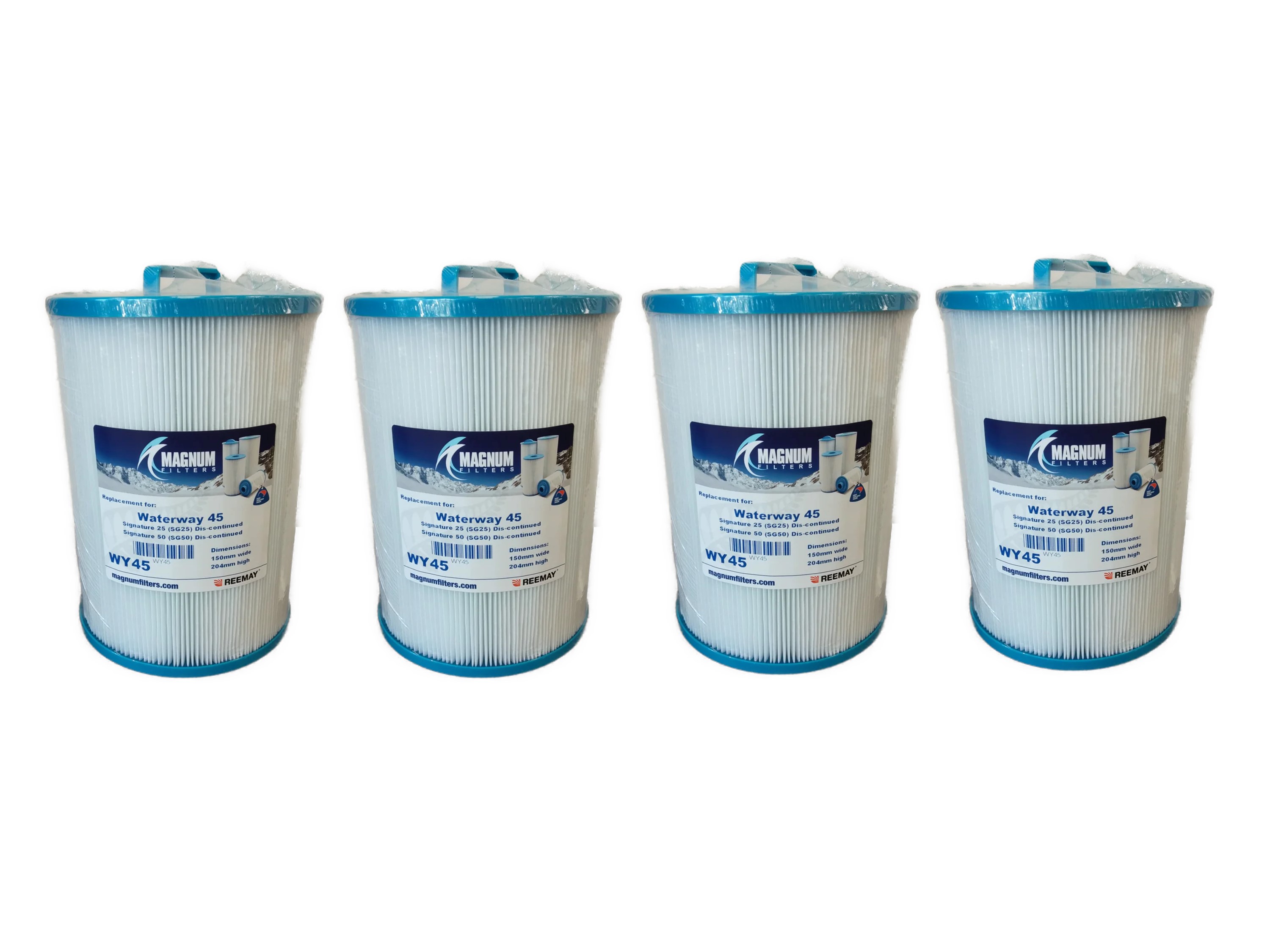 4x WF-15MG Magnum Whirlpool Filter WY45 - ersetzt Darlly 60401, SC714, Pleatco PWW50-P3, 6CH-940