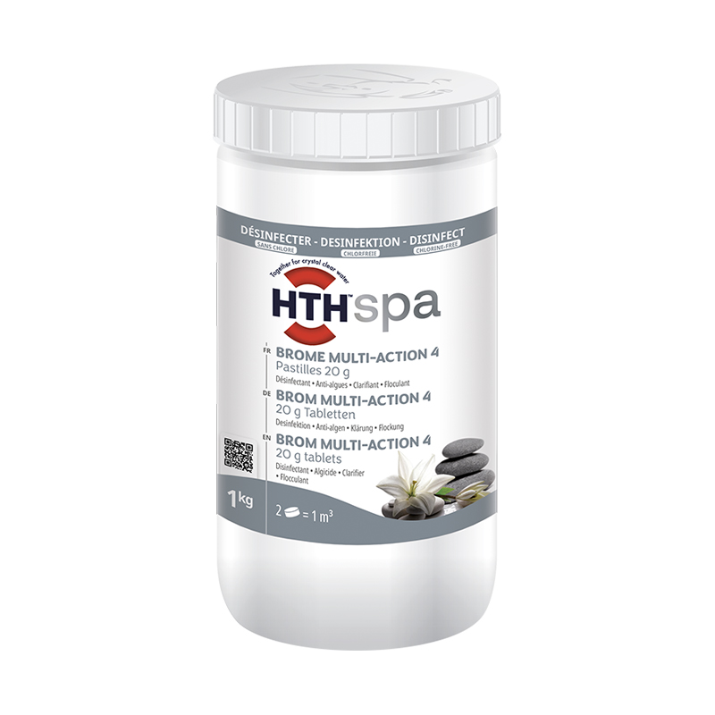 hth® Spa Brom Multi-Action 4 Tabletten 20gr hth® Spa Brom Multi-Action 4 Tabletten 20gr